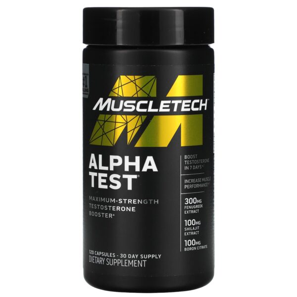 Alpha Test - 120 Capsules - Muscletech
