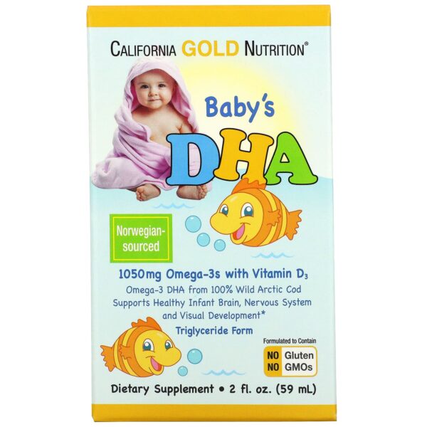 California Gold Nutrition Omega-3 Premium Fish Oil With Vitamin D3 - 2 Fl Oz 59 Ml