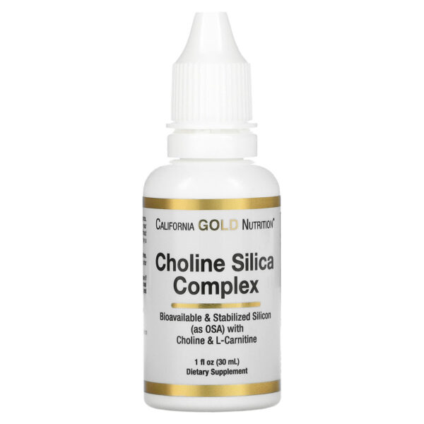 California Gold Nutrition Choline Silica Complex Healthy Skin, Nails And Hair - 30 Ml