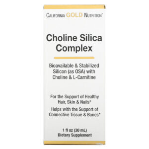 California Gold Nutrition Choline Silica Complex healthy skin, nails and hair - 30 ml