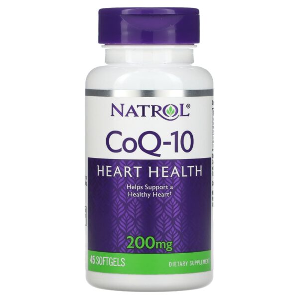Natrol Coq10 200 Mg Capsules Healthy Heart Supporter - 45 Softgels