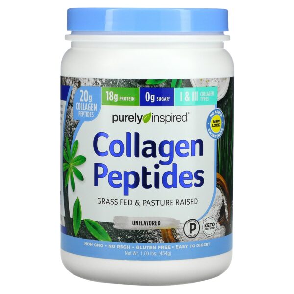 Purely Inspired Collagen Peptides Unflavored Powder 454G | Type I &Amp;Amp; Iii