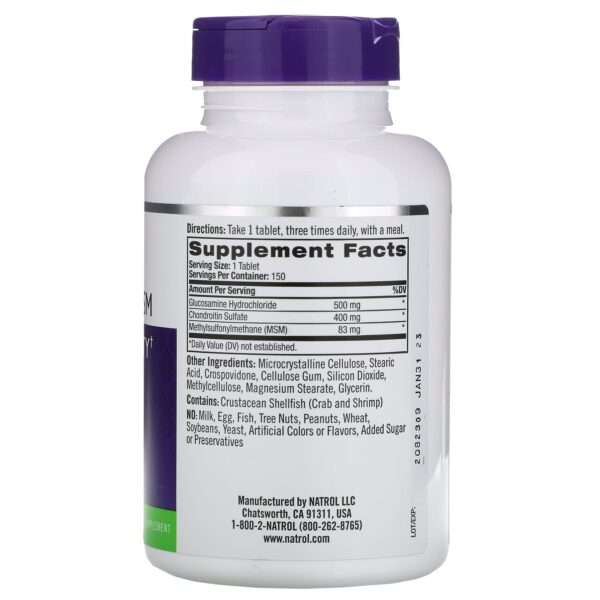 Natrol Glucosamine Chondroitin Msm Tablets For Joint Mobility