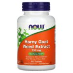 Now foods horny goat weed extract 750 mg with maca root for men and women - 90 Tablets