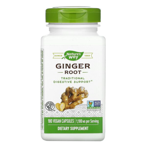 Nature'S Way Ginger Root Capsules Support Digestive And Overall Body Health - 240 Capsules