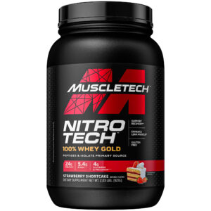 Nitro Tech - 100% Whey Gold - Strawberry Shortcake - 2.03 lbs (921 g) - MuscleTech
