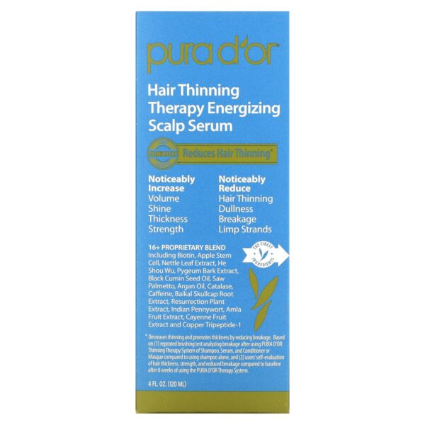 Purador Hair Thinning Serum Hair Thinning Therapy And Damaged Hair Treatment - 4 Fl Oz (120 Ml)