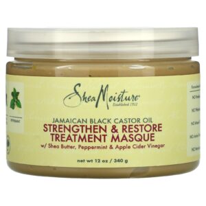 Shea moisture jamaican black castor oil masque strengthen and restore treatment for hair - 12 oz (340 g)