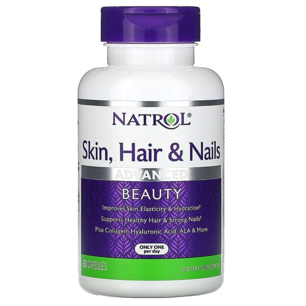 حبوب Hair Skin Nails Natrol بتركيبة متطورة للجمال - 60 قرص