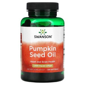 Swanson Pumpkin seed oil capsules for heart and brain health